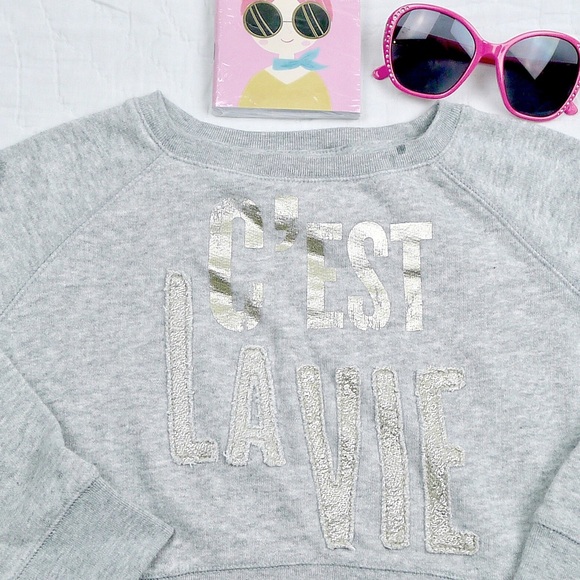 Aeropostale Girls c'est la vie Sweatshirt sz 5 - Picture 7 of 8